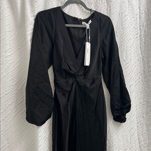 Shona Joy Black Long Sleeve Dress